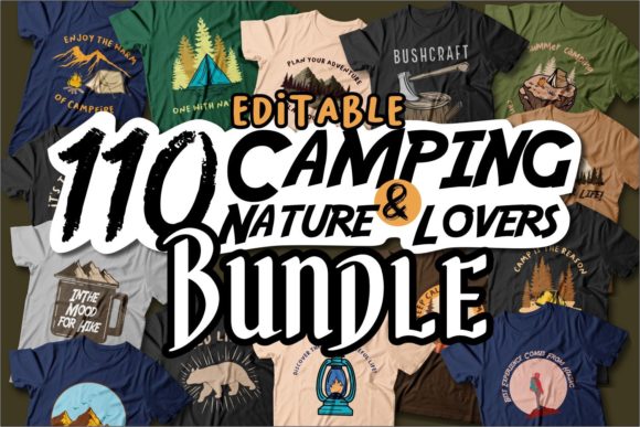 A Brand Designer’s Review: The Camping T-Shirt Designs Bundle for Print Graphics