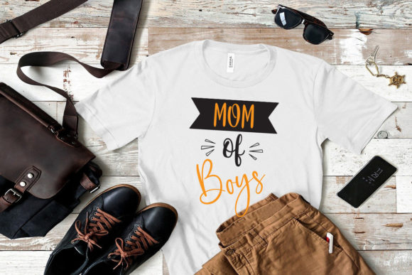 A Modern Mom of Boys Graphic for Lifestyle Print Templates