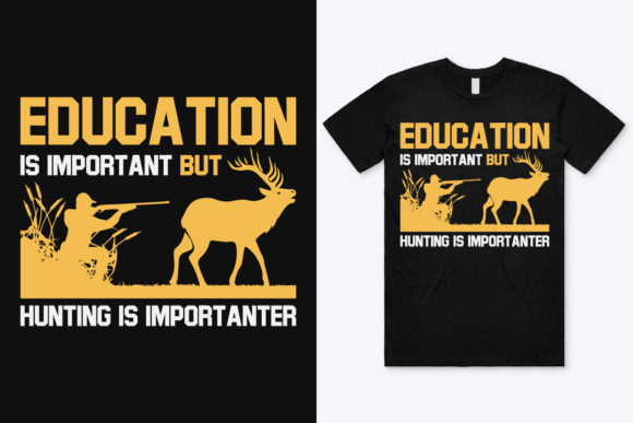 A Playful Hunting Graphic for T-shirts and Crafting Templates