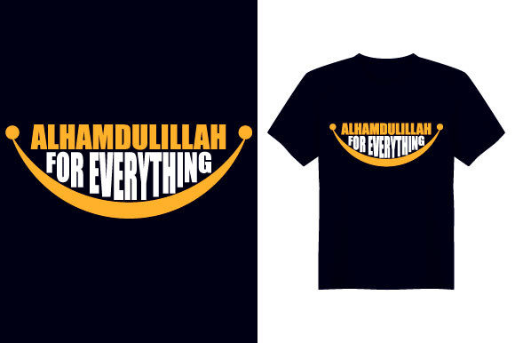 An Alhamdulillah Graphic for Print Templates & Merchandise
