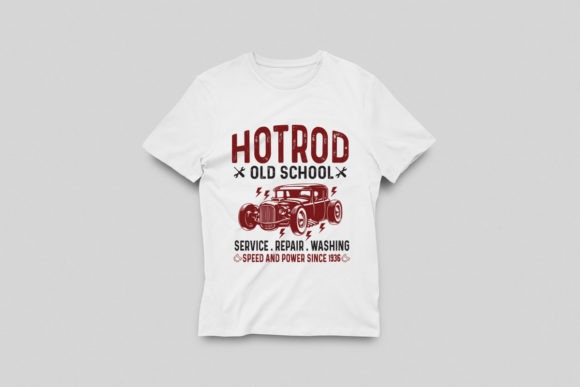 Hot Rod Old School SVG Graphics for Print Templates