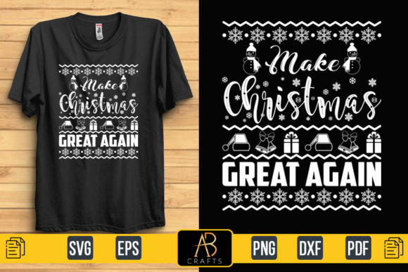 Make Christmas Great Again Embroidery Design in Practice