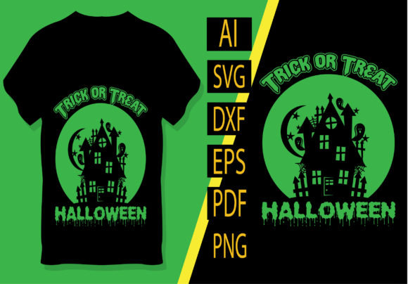 Trick or Treat Halloween Graphics for Print Templates